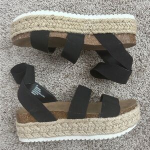 Espadrille Flatform Sandals Size 6